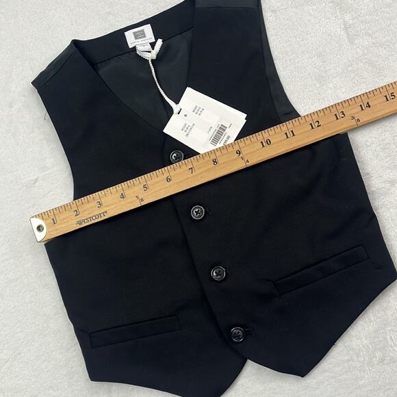 NWT Janie &‎ Jack Special Occasion 5T 100% Wool Black Vest - Picture 5 of 11